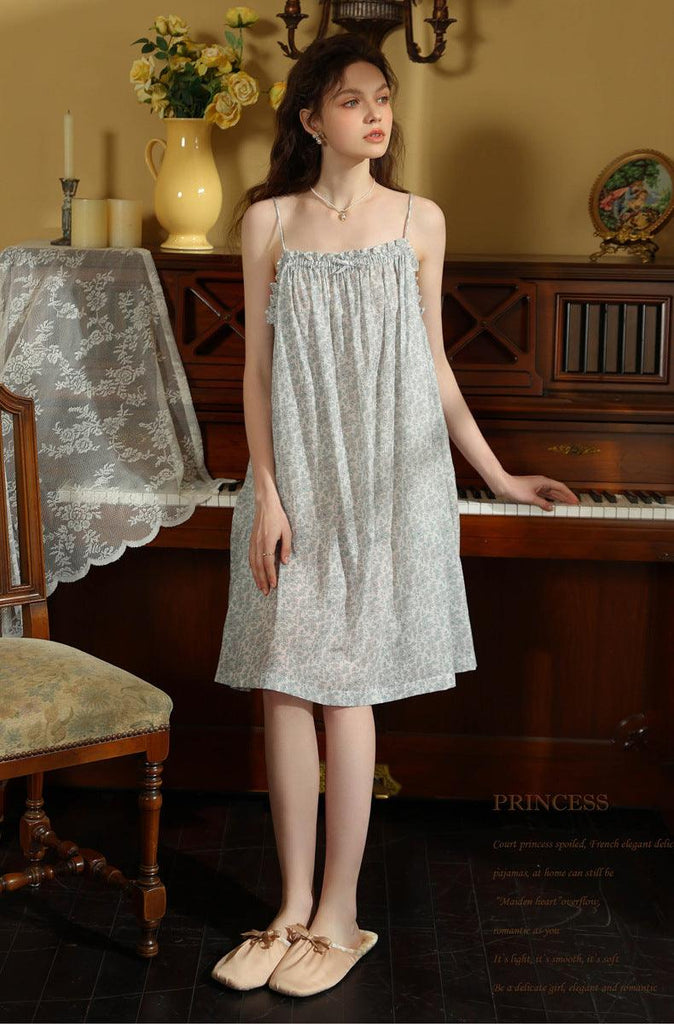European Sweet Style Lightweight Cotton Home Skirt, offering comfort and breathability for casual or loungewear occasions