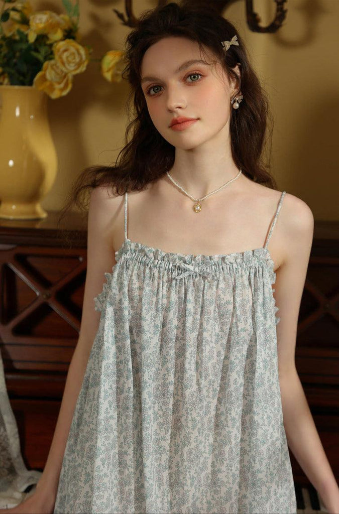 European Sweet Style Lightweight Cotton Home Skirt, offering comfort and breathability for casual or loungewear occasions
