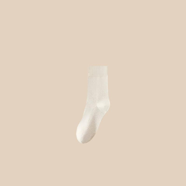 Cotton Mid-Calf Socks in Beige Color - Comfortable, Antibacterial, Breathable for Everyday Wear